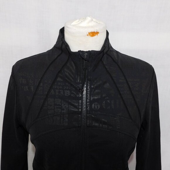 Lululemon Define Jacket Manifesto 20YR Spark Foil Shine Black Ltd Ed Womens 10 - Picture 5 of 14